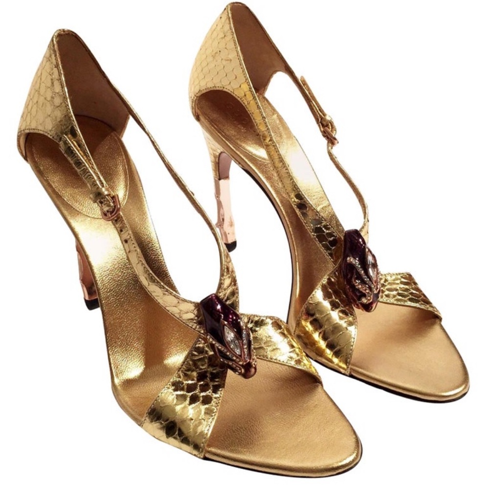 Tom Ford Gucci Purple Serpent Head Python Heels - image 2